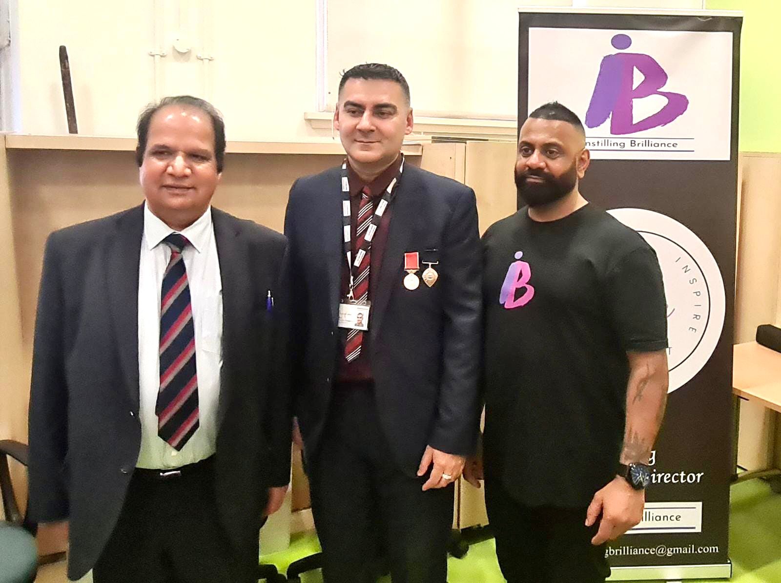 Mohammed Zafran with civic dignitaries and Instilling Brilliance founder